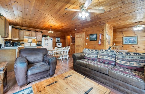 Sevierville Cabin | Paw Prints Secluded Mountain View Cabin with Hot Tub and Pool Table