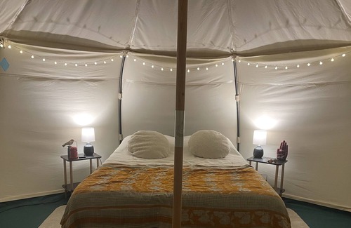 Landrum RV Rental | Peaceful Belle Tent on 32 acre private farm 1 mile from downtown Landrum