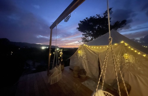 Waialee RV Rental | Peaceful Glamping tent on Farm w/ocean views