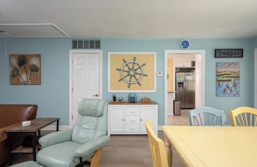 Saint Helena Island House | Peaceful home with fire-pit, screened porch, pet friendly, walk to the beach.