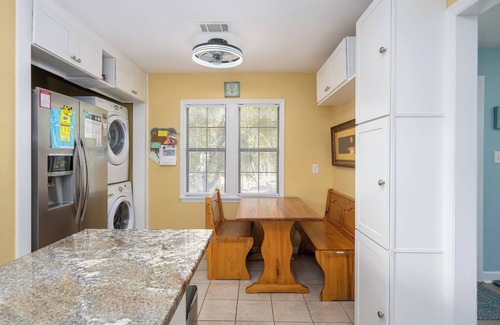 Saint Helena Island House | Peaceful home with fire-pit, screened porch, pet friendly, walk to the beach.