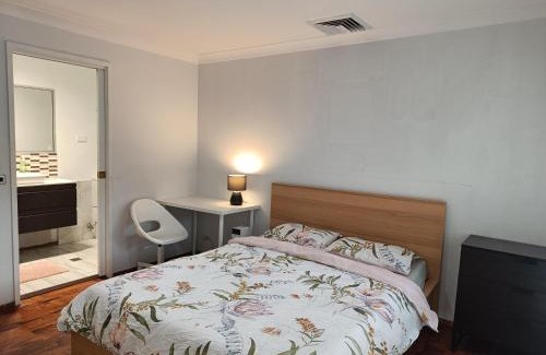 Baulkham Hills House | Peaceful Room with Attached Bathroom in Modern, Baulkham Hills Home - BH0
