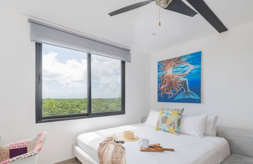 Ek Balam Village Condo | Penthouse ✓Private Roof Pool ✓Bike2Beach ✓30%off
