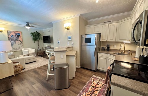 Auburn Condo | Perfect 2BR Condo in Downtown Auburn! 2 min walk to campus + 2 Parking Passes!