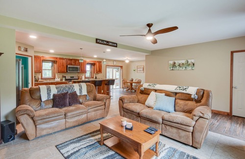 Bloomfield Township House | Pet-Friendly Pennsylvania Home - Pond, Deck & Bar!