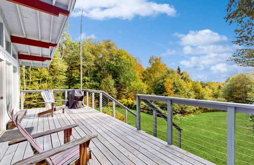 Peru House | Picturesque, Euro-style ski chalet with beautiful setting, deck & fireplace