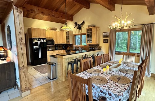 North Pole House | Pine Haven Retreat overlooking Whiteface-privacy, amenities & views. Sleeps 8-12