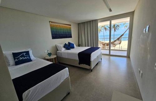 Barra do Sirinhaem House | Piscina aquecida, 5 suítes e pé na areia com vista espetacular!