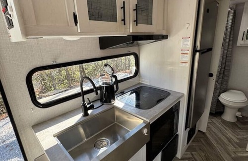 Balsam Grove House | Pisgah Camper Hot Tub & Fire Pit