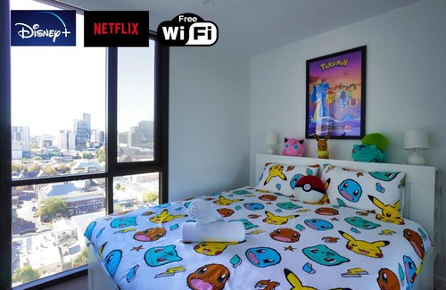 Adelaide Central Business District Apartment | Pokémon Theme Luxury 2BR Apartment with King Beds & Stunning Views