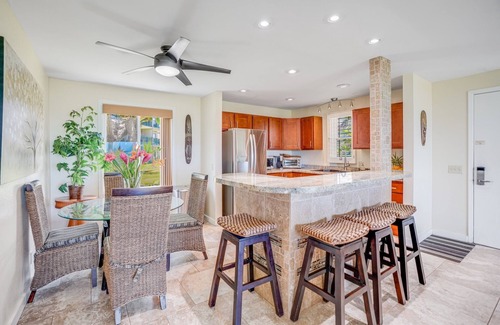 Kapaa Condo | Pono Kai B101, Udated, Beachfront, AC, Walk to Town, Sunrise Views