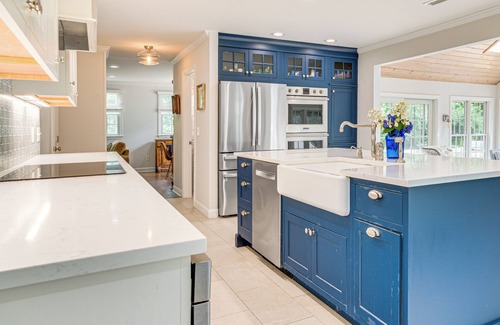 Stevenson House | Pool, Sunroom & Gardens: Luxe Sandy Hook Home!