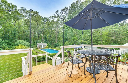 Stevenson House | Pool, Sunroom & Gardens: Luxe Sandy Hook Home!