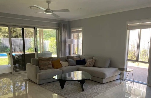 Port Macquarie House | Pool, woods and playground