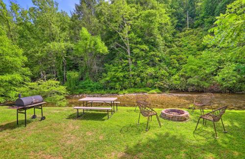 Marshall House | Porch and On-Site Creek Marshall Cabin Retreat