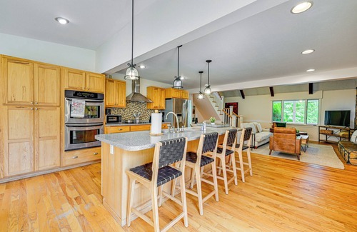 Sylva House | Porch, Yard & Creek Access: Spacious Sylva Home!