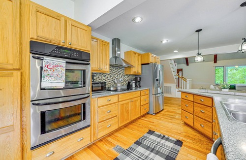 Sylva House | Porch, Yard & Creek Access: Spacious Sylva Home!