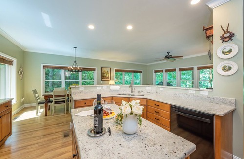 Bakersville House | Power & Water! WiFi Soon! Hot Tub, Creek Front, Fire Table, Fireplace, Private!