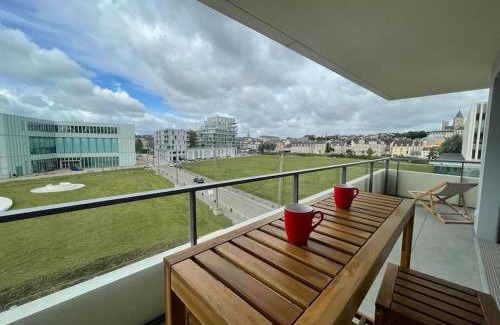 Port of Caen Apartment | Presqu'île, appartement neuf avec balcon, salle de gym et parking