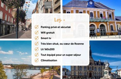 Roanne Apartment | Prestige Jacuzzi & Clim, parking - Roanne centre-ville