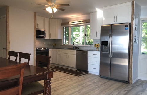 Riverside House | 🌅Private Beach! Stunning Views! Firepit! Lake Michigan Paradise! ⛵️