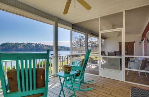 Waterloo Cottage | Private Dock: Pet-Friendly Lake Greenwood Cottage