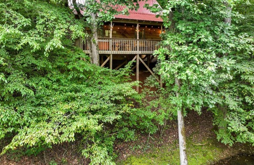 Dahlonega Cabin | Private Fishing Lake, Hot Tub, Fire Pit, Walking Trails And Nearby Wineries
