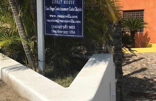 La Cruz de Huanacaxtle Villa | Private Double Bed Guest Room with Shower Bath, mini bar area and personal patio