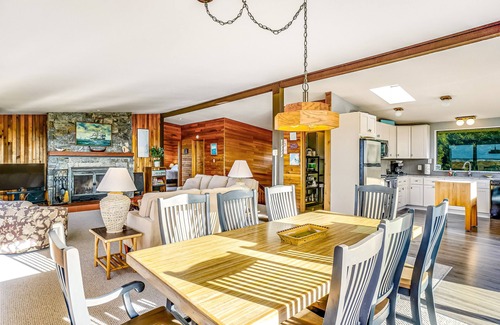 Copalis Beach House | Private ocean view escape with large deck, WiFi, & wood-burning fireplace