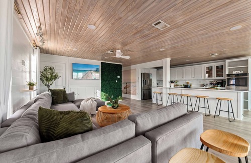 Surf Side Shores House | Private Pool 20Steps2Beach Arcade Ping Pong Sleeps18 Barrel Sauna