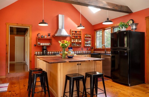 Cummington House | Private river-front home with tennis court and hot tub in the Berkshire hills!