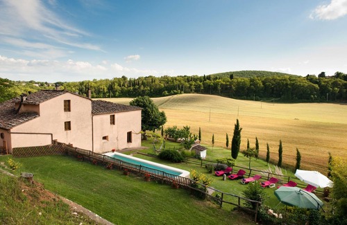 Simignano Villa | Private Villa with WIFI, private pool, A/C, hot tub, TV, patio, panoramic view, close to Siena