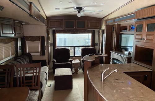 Lolo House | Private Wooded Camp site with fully equipped fifth wheel above Lolo Hot Springs