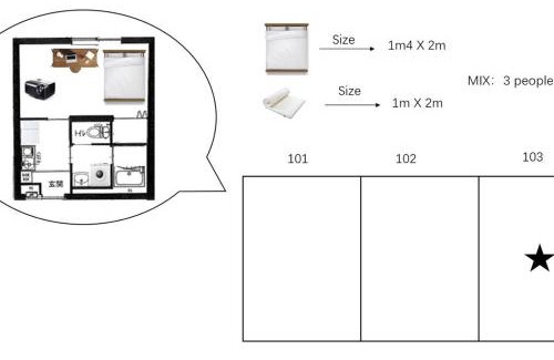 Katsushika Apartment | QH103, Newly renovated hotel, direct access to Ueno, Asakusa, Disneyland, Airport