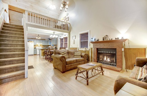 Cullowhee Cottage | Quiet dog-friendly riverfront house with large back deck, hot tub, fireplace