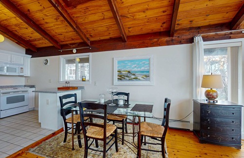 Plymouth House | Quiet home with ocean views, access to beach, deck, W/D, AC, & games