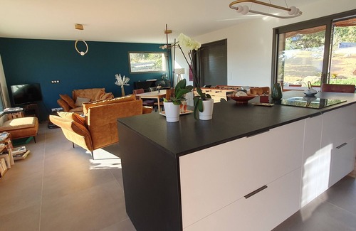 Alleins House | Quiet modern house, infinity pool, near Luberon, Avignon and Aix