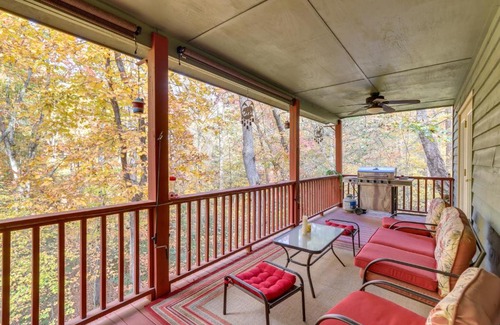 Tarheel House | Quiet Murphy Hideaway with Decks and Outdoor Fireplace