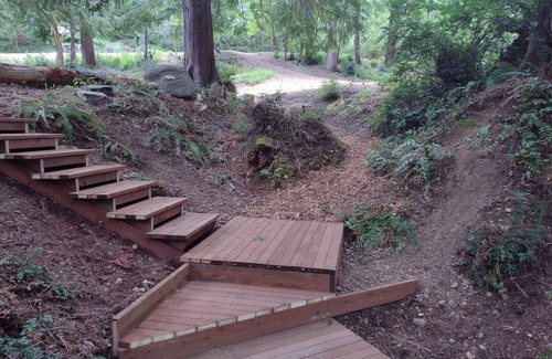 Shelton RV Rental | Quiet tent site. Lots of room. Pet friendly.