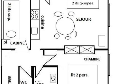 Plagne Centre Apartment | Résidence Le Mont Blanc - 2 Pièces + cabine 6 pers - LE MONT-BLANC - PLAGNE CENTRE MAE-5854