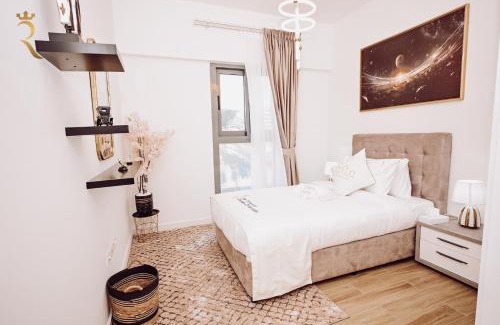 Al Raha Beach Apartment | Raha Luxe - Elegant 3BR with Beach Access, Near Al Raha Beach