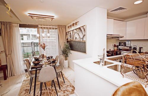 Al Raha Beach Apartment | Raha Luxe - Elegant 3BR with Beach Access, Near Al Raha Beach