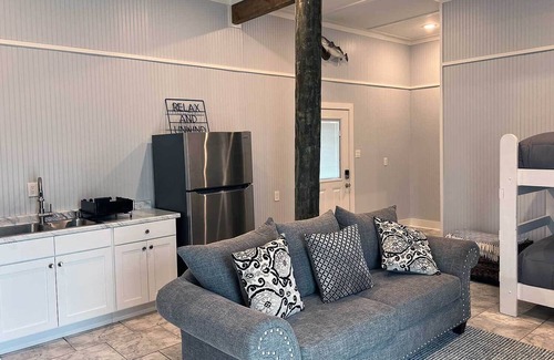 Hackberry Apartment | Reel Fishin' at "The Pier Camp" on the dock and over the water.