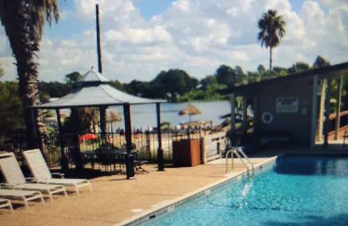 Granite Shoals Condo | Relax at Lake LBJ condo-balconey w Lake View/Sandy Beach/Great Swim area