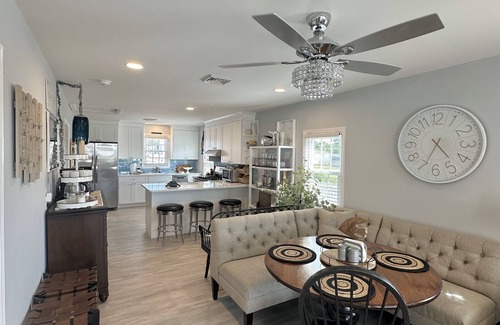 Villas Cottage | Relax here with beach views, steps to the beach, fenced in yard, pet friendly