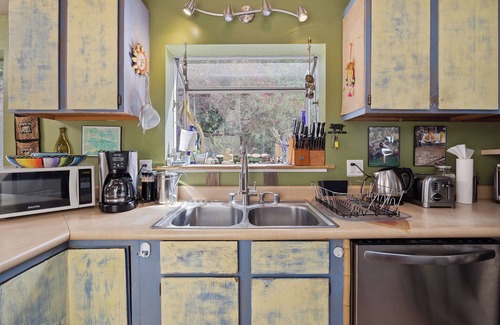 Lagunitas House | Relaxing redwood forest home with hot tub and sauna at Lagunitas Creek