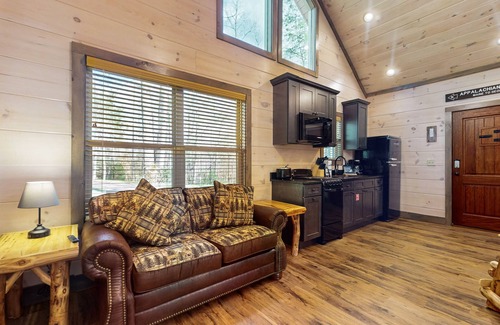 Rocky Grove Cabin | Relaxing dog friendly studio w/free attraction tickets, fire pit, grill, Wi-Fi