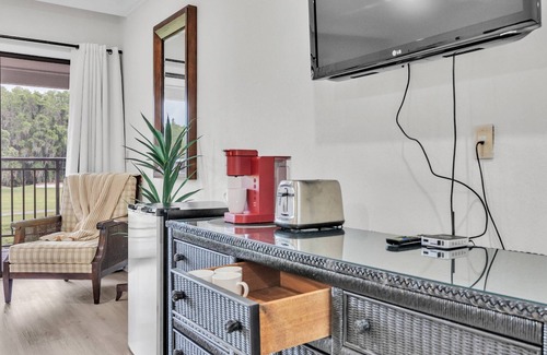 Wesley Chapel Condo | Relaxing Golf & Tennis Studio w/Scenic Views, Patio, & Easy Access to Top Attractions – Book Now!