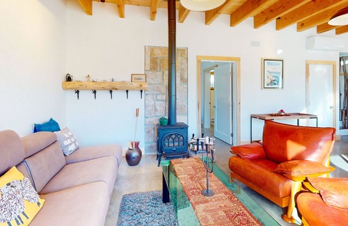 Otter Creek House | Remodeled dog-friendly home with attached apt, firepit, grill, deck, wood stove