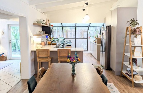 Sunset House | Remodeled midcentury home w/pool, perfect for group stay. Close to everything!